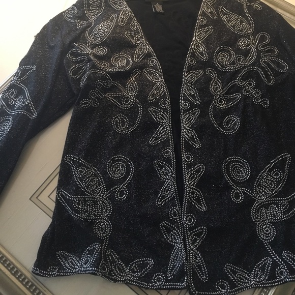 Lauren Michelle Silver and Black Dress Top - Picture 2 of 4