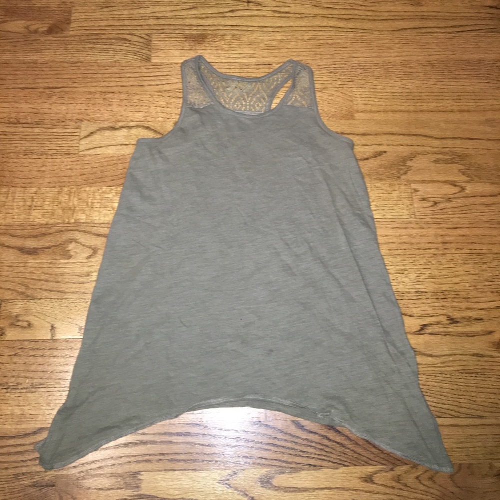 Green Laced Tank Top