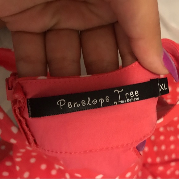 pink and white polkadot dress worn once size S - Picture 3 of 3