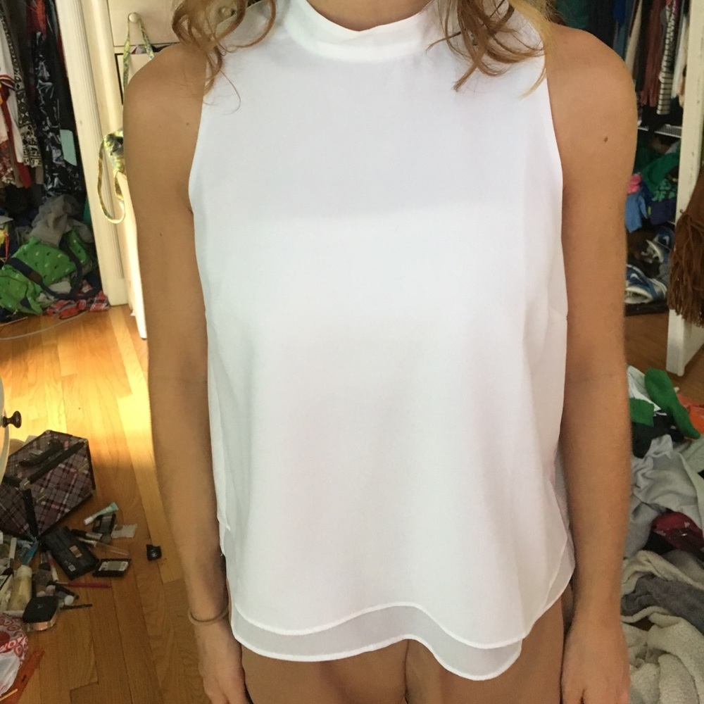 white tank top