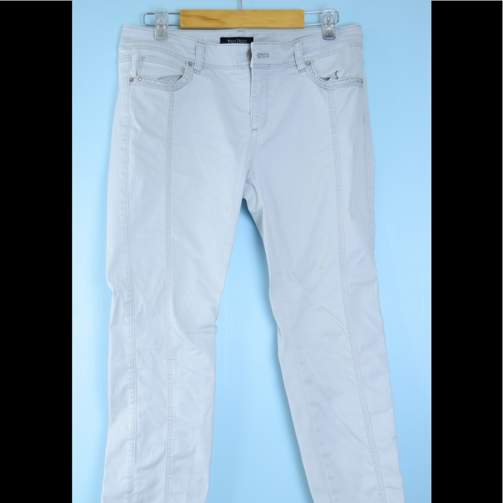 WHBM pale gray Slim crop pants size 6