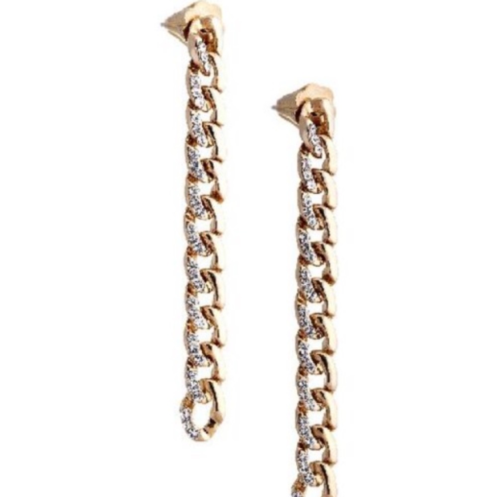 Rebecca Minkoff chain drop earrings in gold