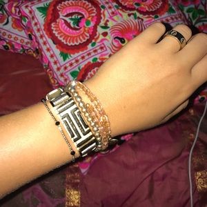 Authentic Platinum Tory burch fitbit bracelet