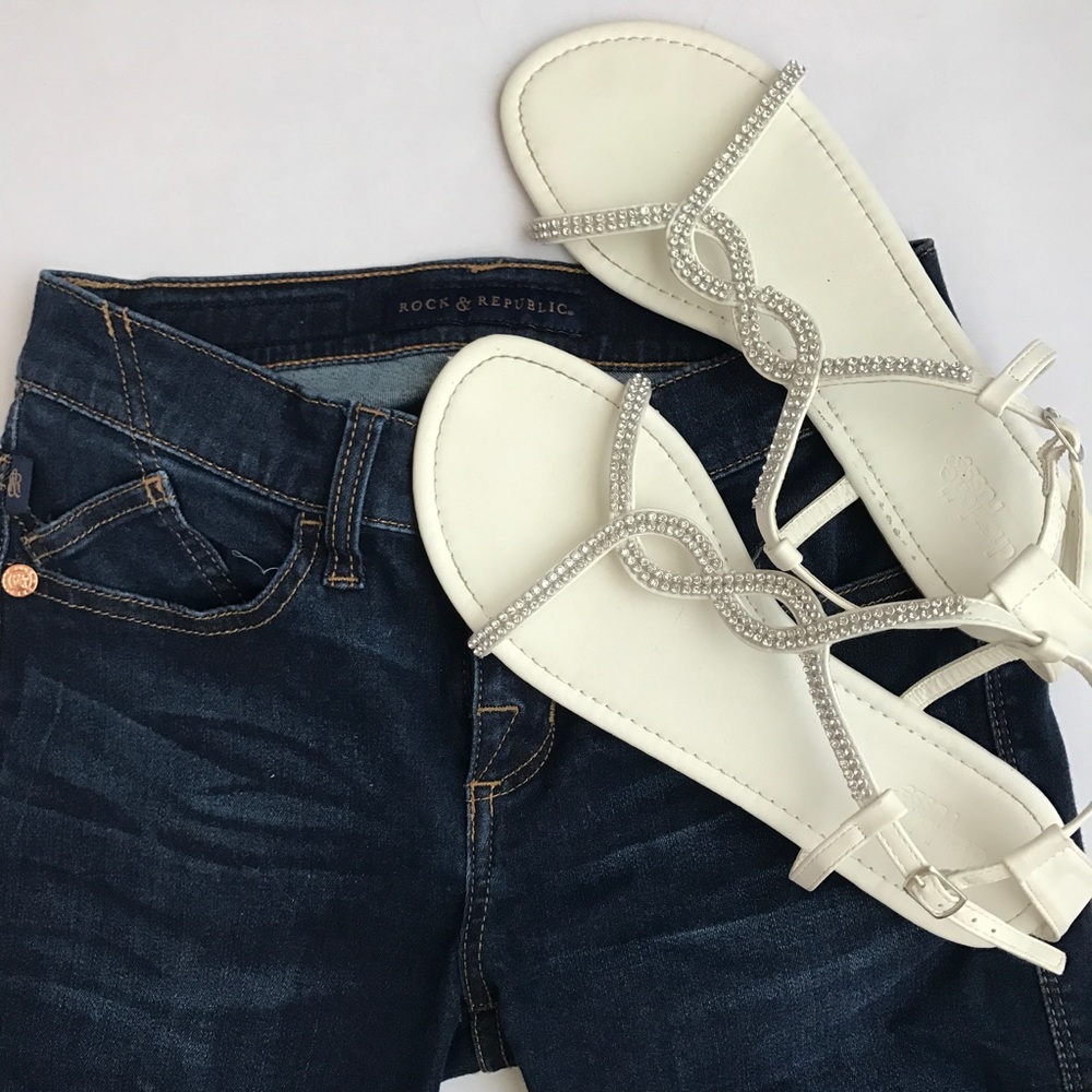 Charlotte Russe white sandals size 9
