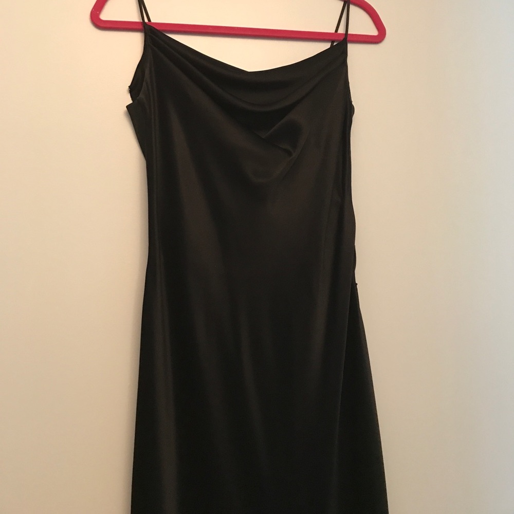 Black silk dress!