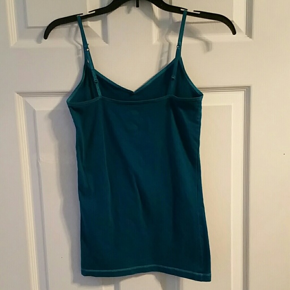 COMFY VNECK AQUA BRA TANK TOP "FAVORITE CAMI" NWOT - Picture 2 of 3