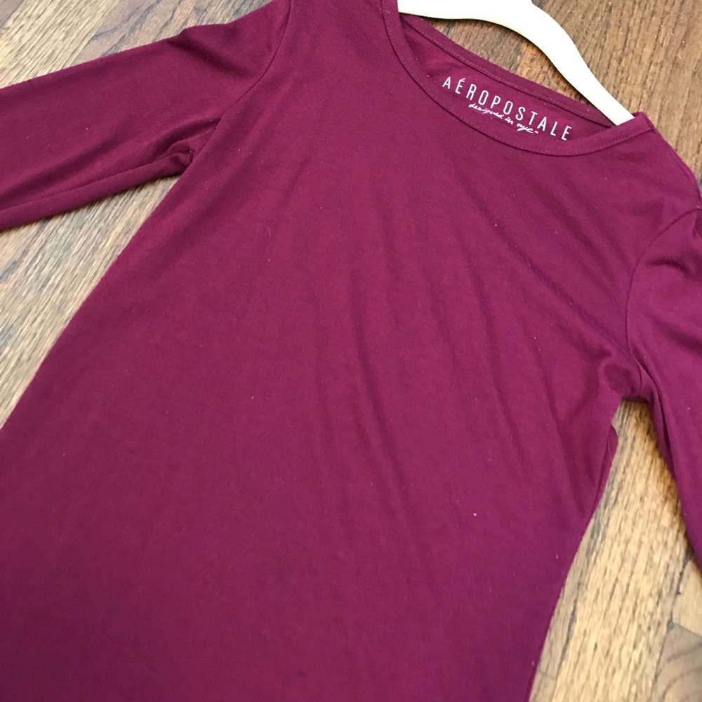 Aeropostale Burgundry Long-sleeved Top