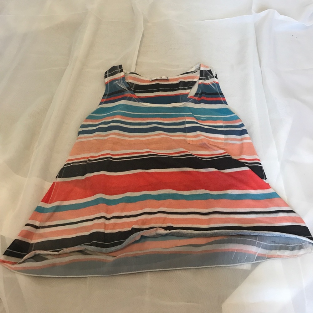 Multicolored high low shirt