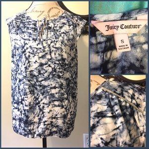 🔴 Juicy Couture blue marbled top