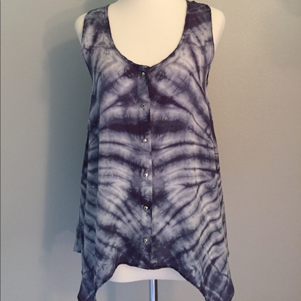 🔴3/$15 SALE Bellatrix 100% silk tie dye tank top