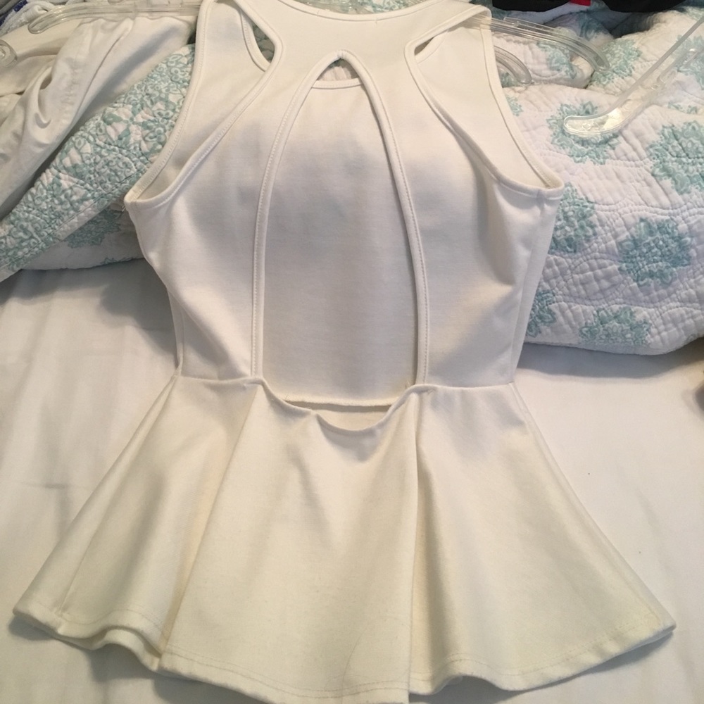 Open Back Peplum Top