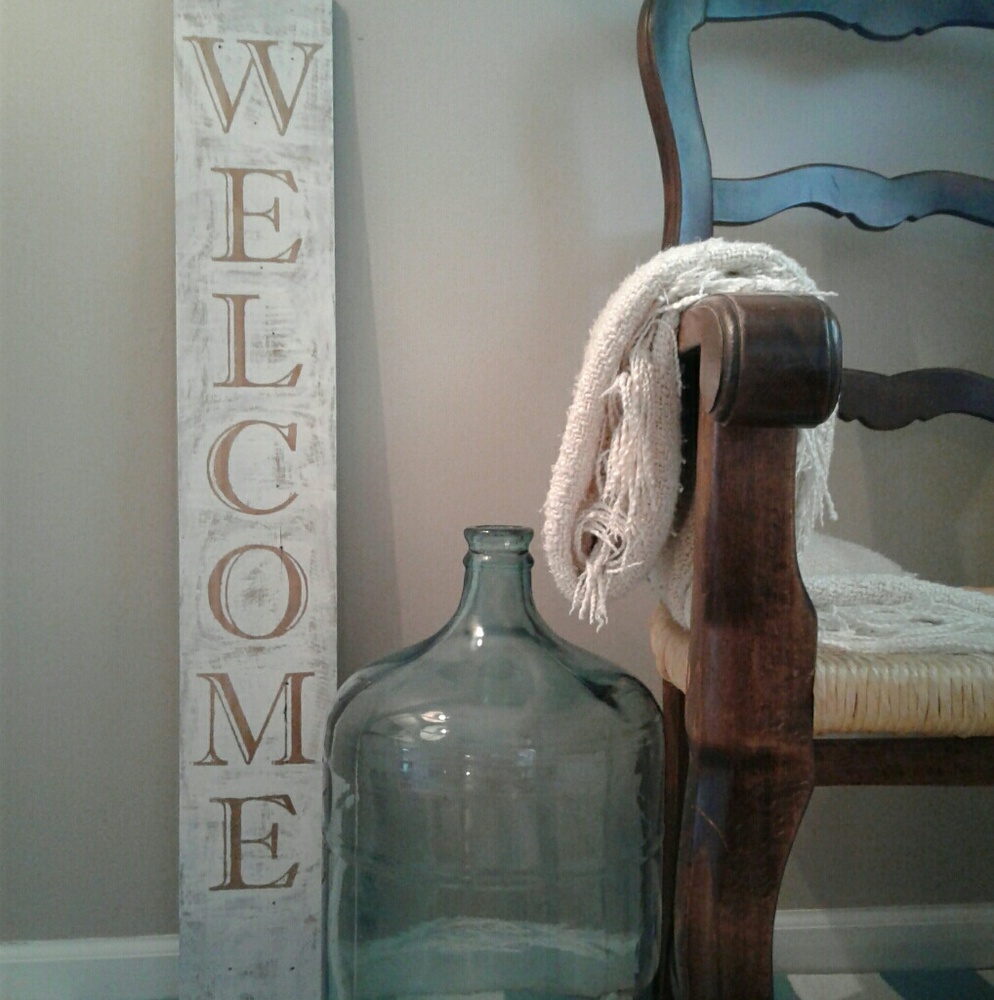 Handpainted Wood Welcome Sign