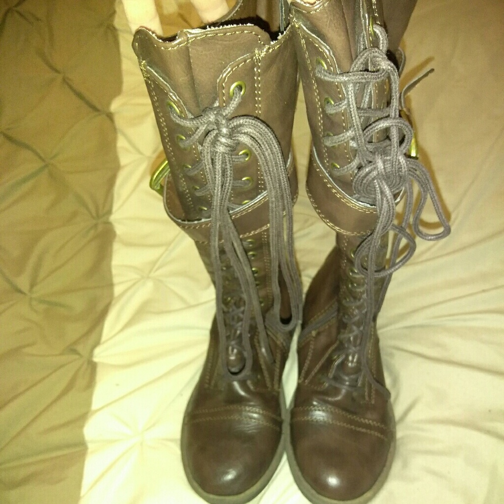 Tall brown boots
