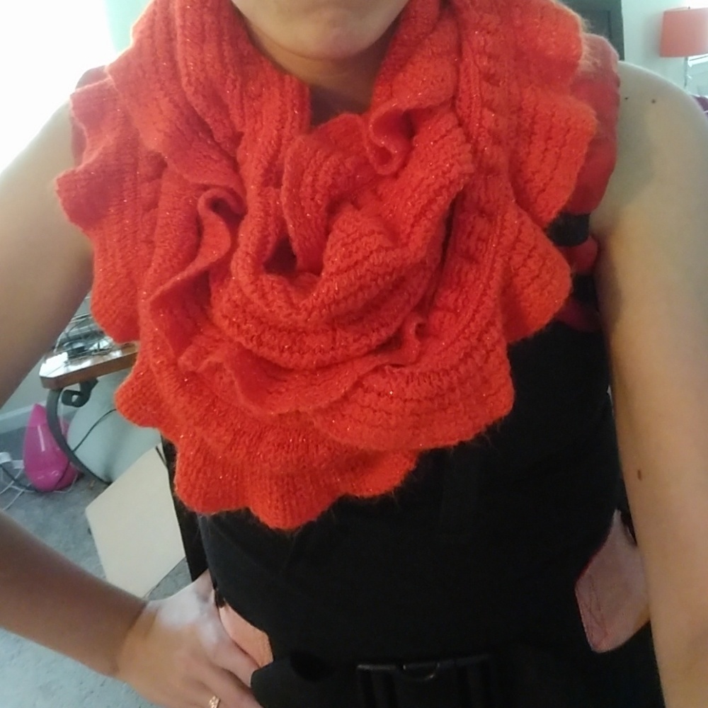 Orange New York and Company Infinity Scarf