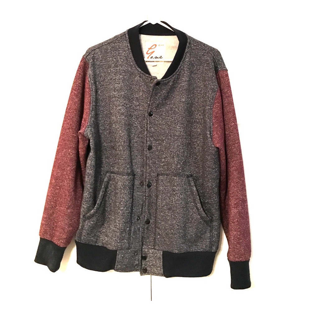 Men's Gene Grey/Maroon Sweater by Rolling Paper Co