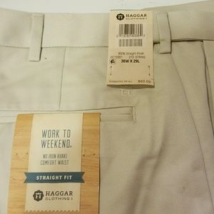 HAGGAR  Men's work to weekend straight khaki
