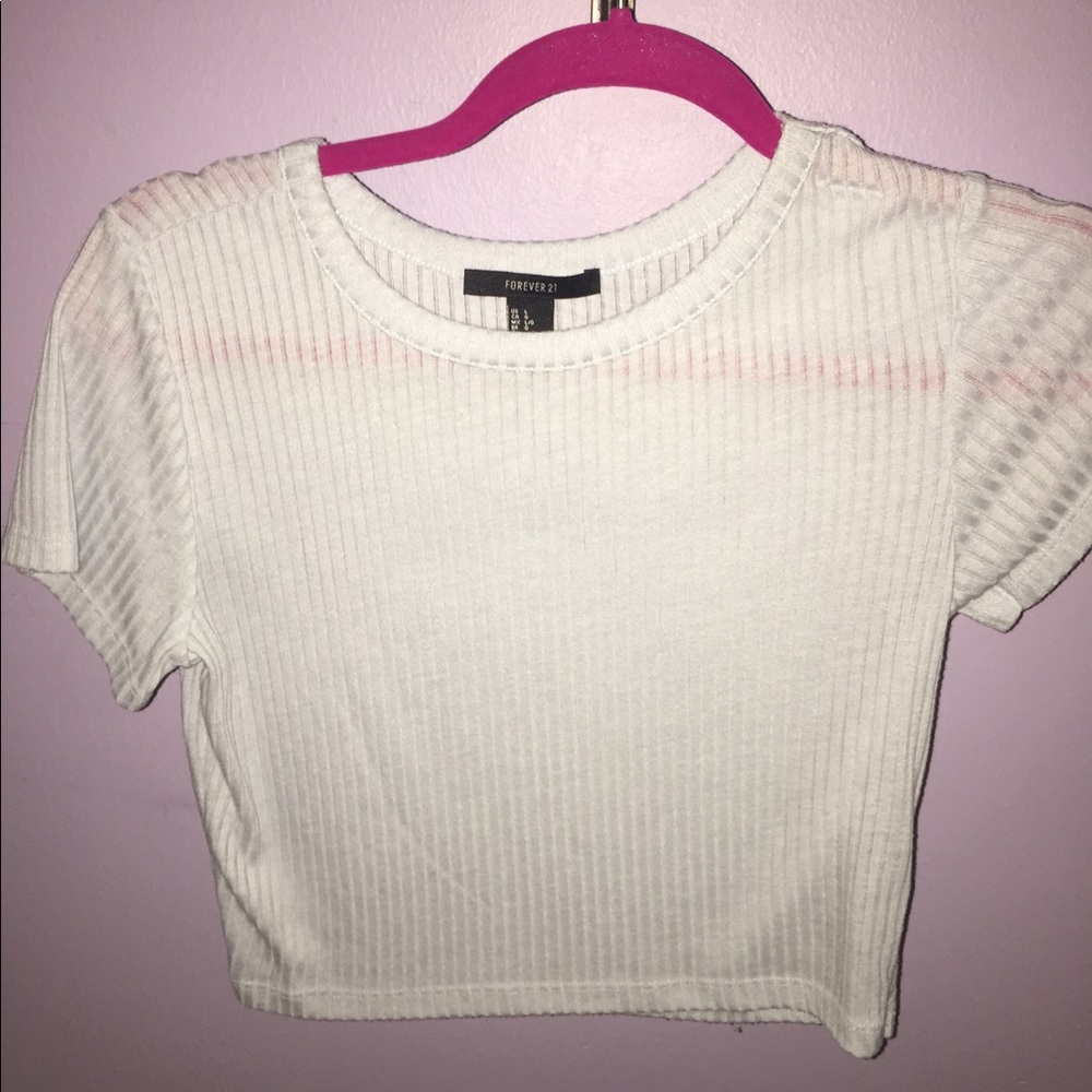 Forever 21 Ribbed Crew neck (cropped)