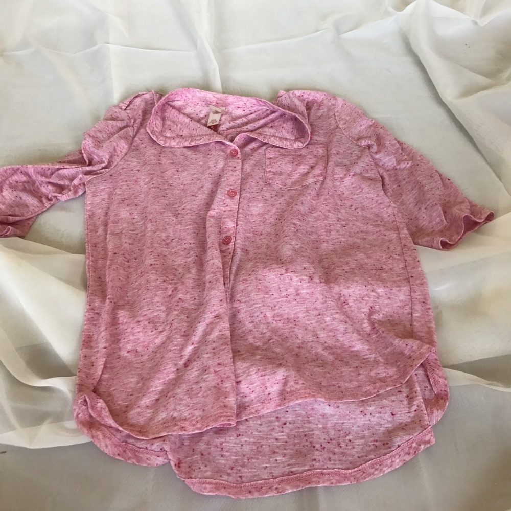 Pink button up shirt / blouse