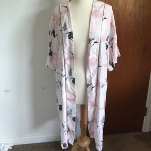 Forever21 Long Crane Kimono