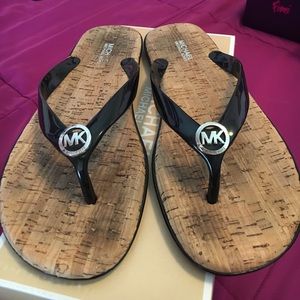 Michael Kors Black Flipflops