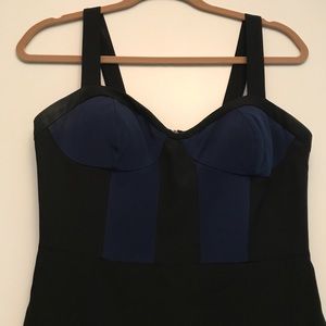 Mini black & blue dress!