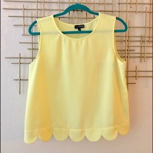 The Limited Yellow Scalloped top / shirt / tank