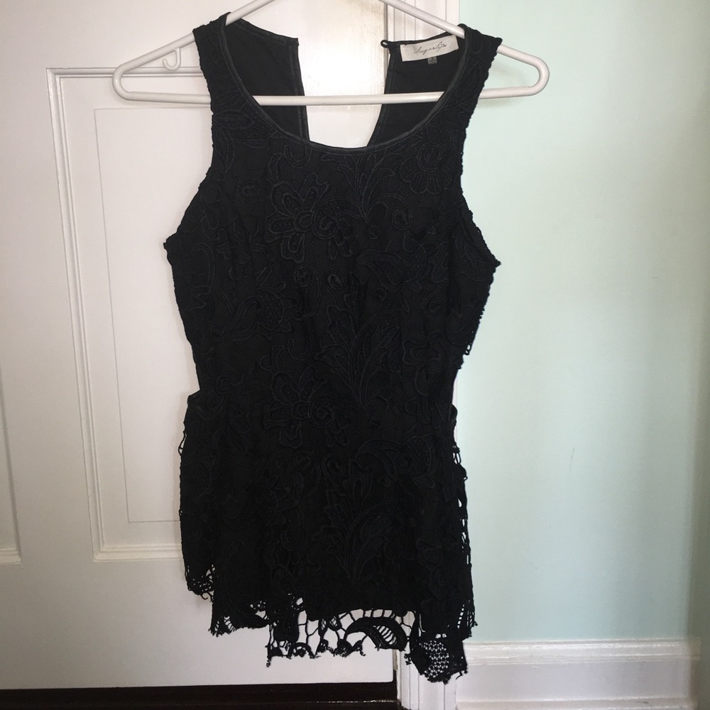 Black Cutout Party Top