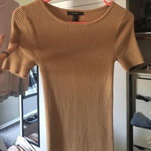 Ribbed BodyCon Mustard Dress
