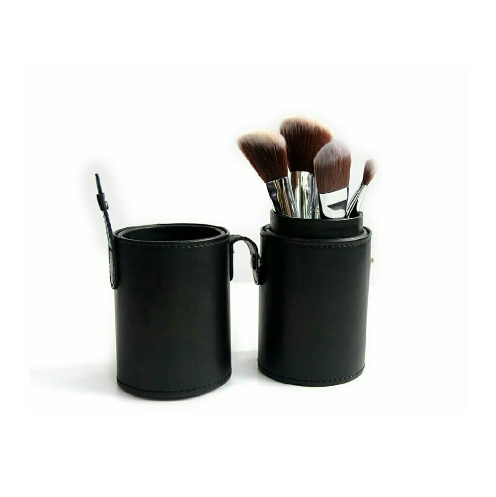 Leather Makeup Brush Organizer Cosmetic Make Up