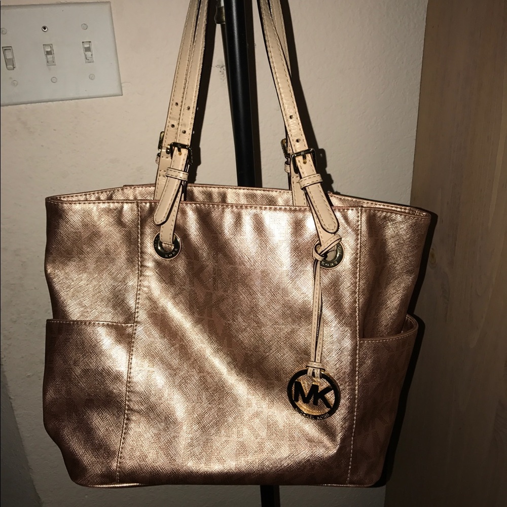 Rose gold Michael Kors large bag