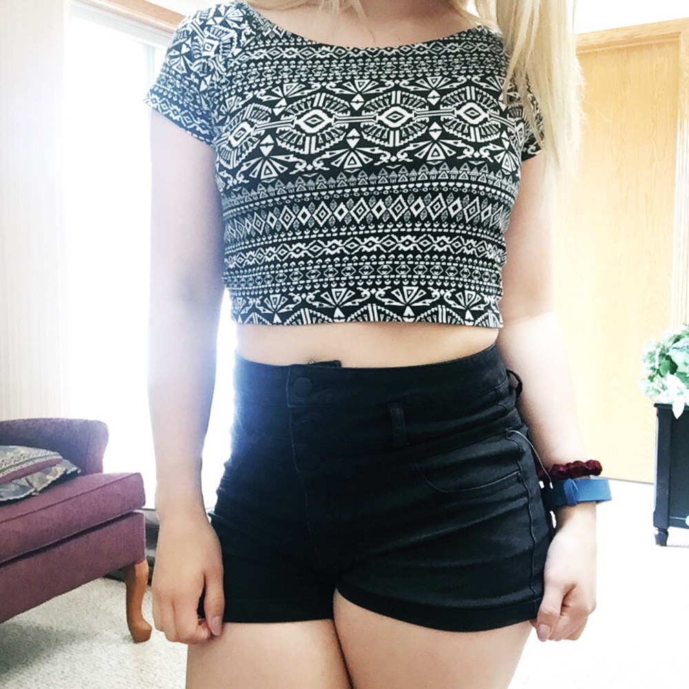 Tribal print Summer crop top