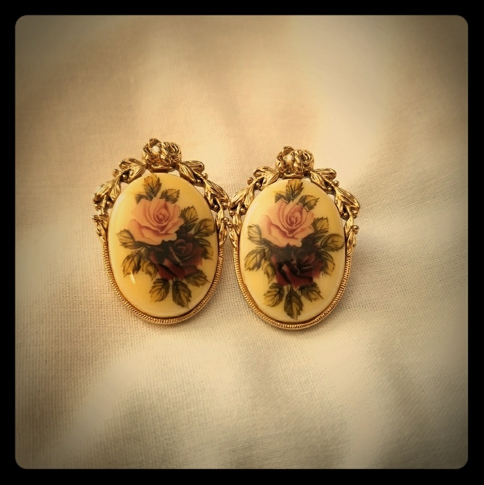 Vintage Rose Earrings