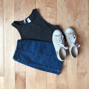 Gray Crop Top