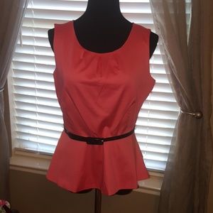 Coral sleeveless top