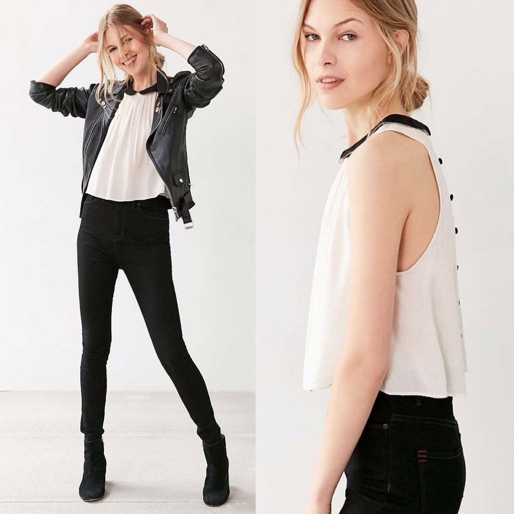 [ cooperative ]  NWT cream black peter pan collar - Picture 3 of 8