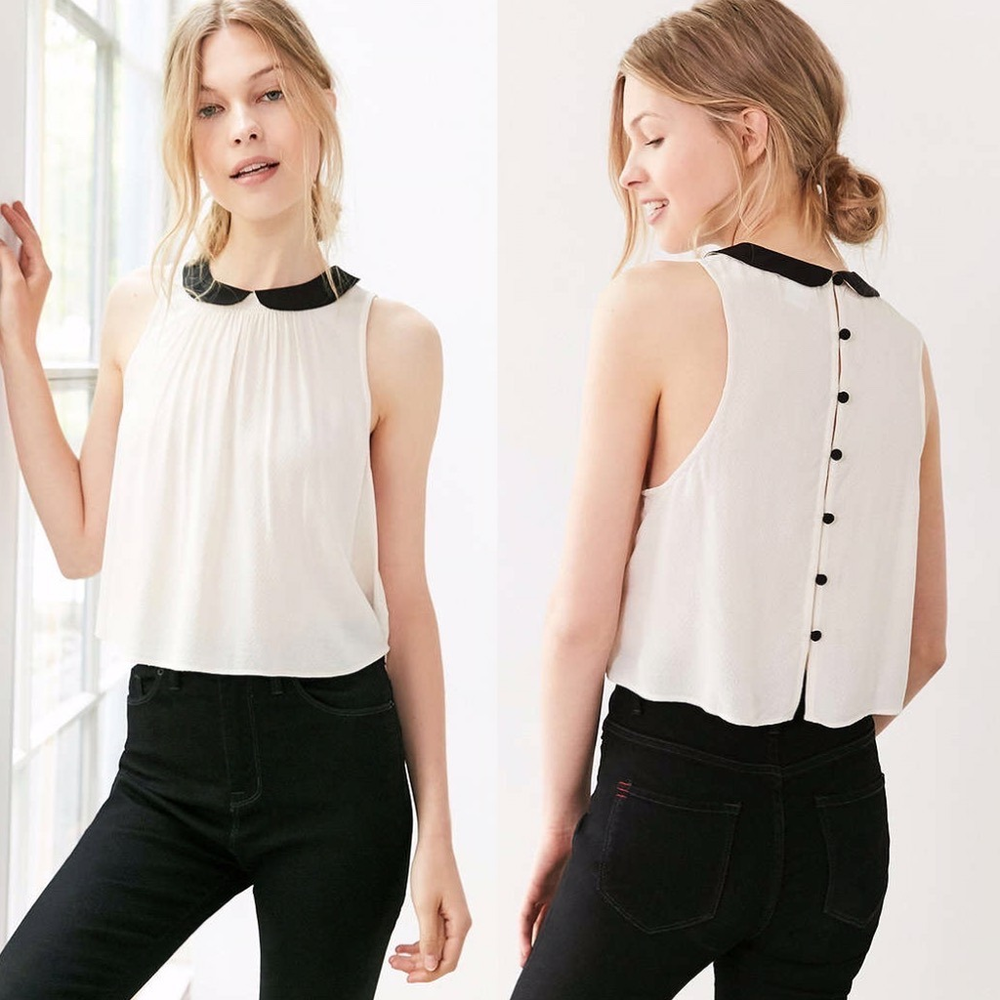 [ cooperative ]  NWT cream black peter pan collar - Picture 2 of 8