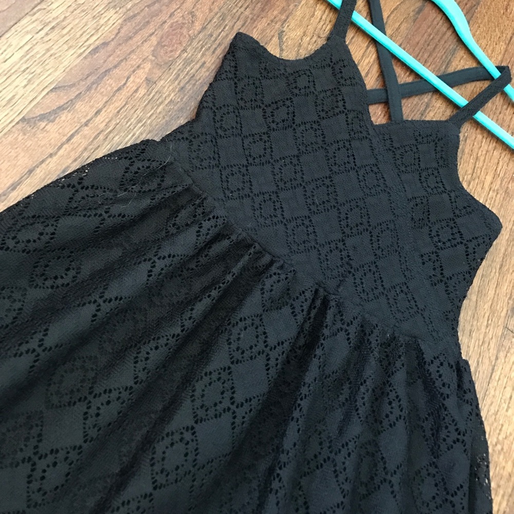 Abercrombie Kids Patterned Black Dress
