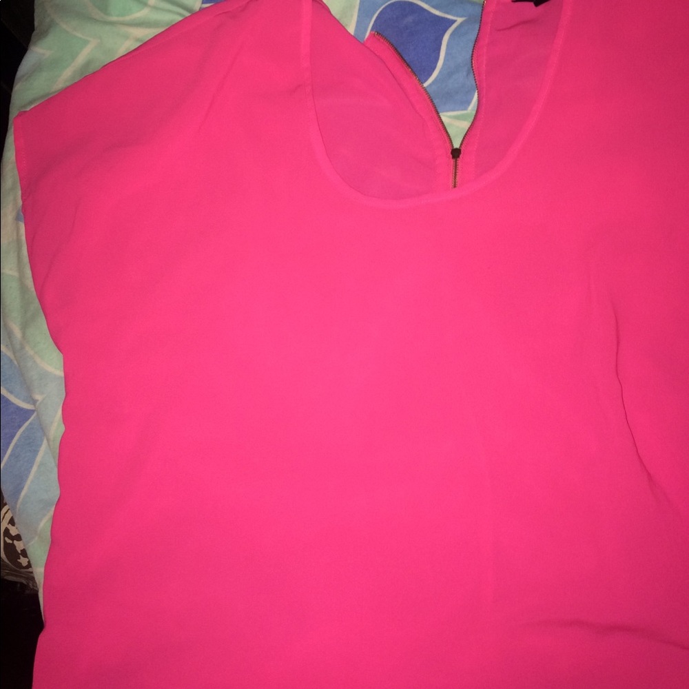 Pink silky dress shirt