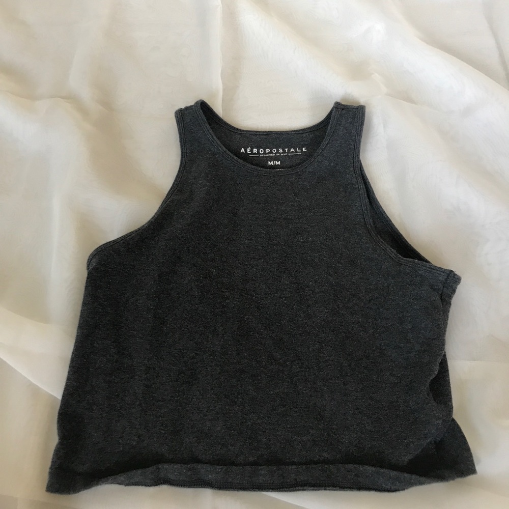 Gray crop top