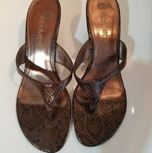 Brown Snakeskin Look Sandals