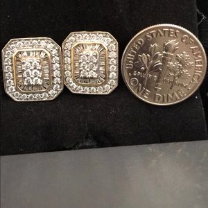 1.5 ctw diamonds earring 5.2g 14k gold ...