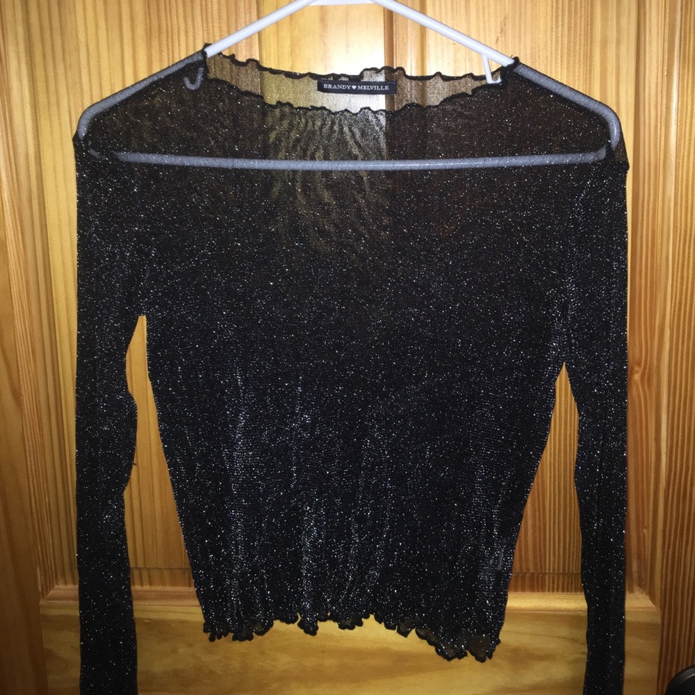 Brandy Mesh Sparkle top