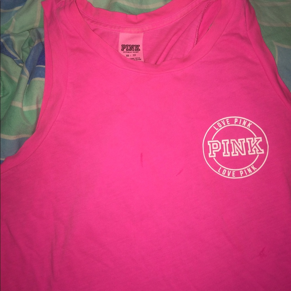 PINK cut off tee shirt. Light. Brand new💕💕