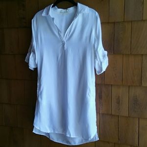 White shirt dress