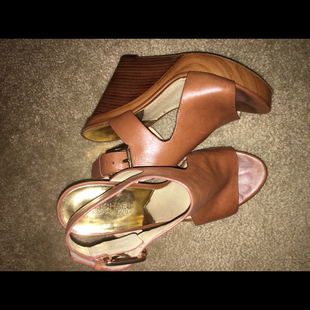 Michael Kors brown wedges