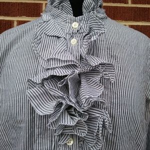 J.Crew Frances Striped Tuxedo Shirt