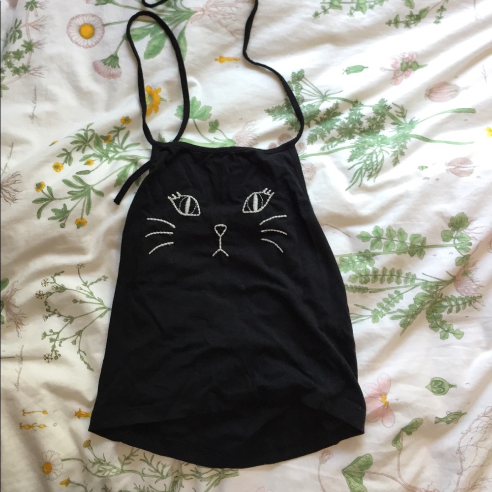 RARE Brandy Melville black kitten halter