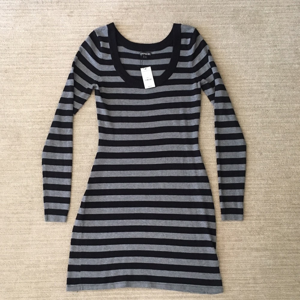 Express Striped Sweater Dress