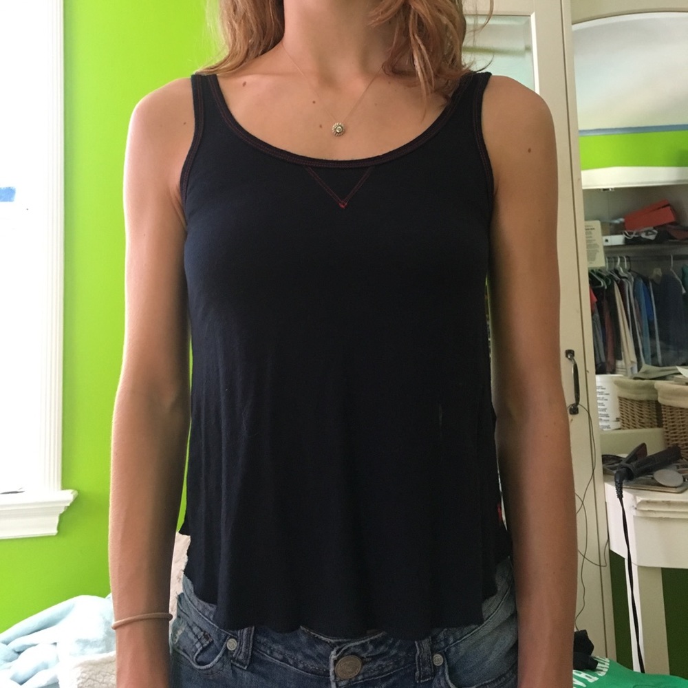 navy tank top
