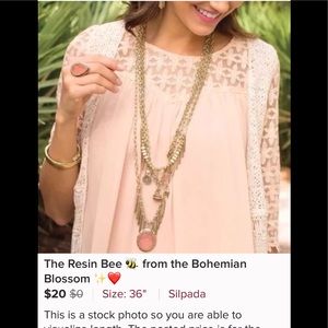 Resin Bee from Bohemian Blossom Necklace